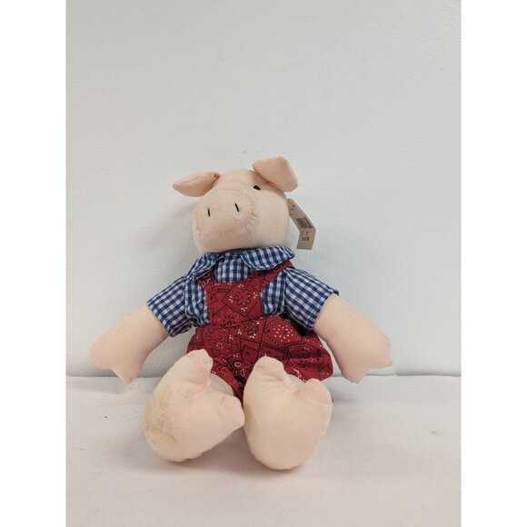 Vintage J S International Farm Pig 1978 Stuffed Animal 16" - Picture 1 of 4